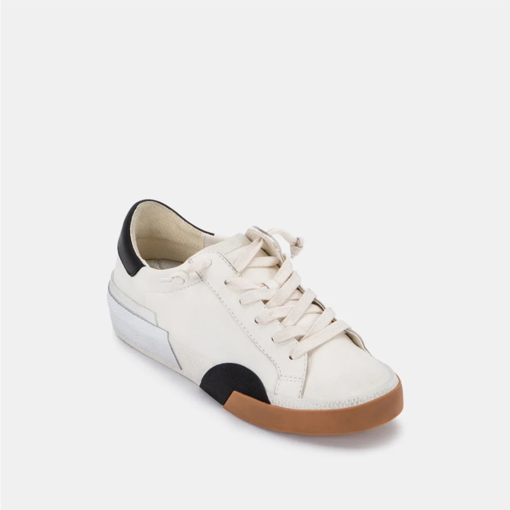 NWOB Dolce Vita Zina Sneakers Black White Silver 9W